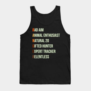 Ranger Hunter Class RPG Pnp Roleplaying Dungeon Meme Gift Tank Top